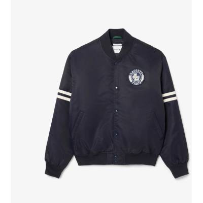 Lacoste Яке Lacoste Men's Water Repellent Varsity Jacket - Navy HDE