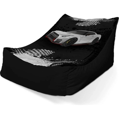 Sablio sedací vak lounge Nissan GTR 35 Černý 80 x 95 x 50 cm