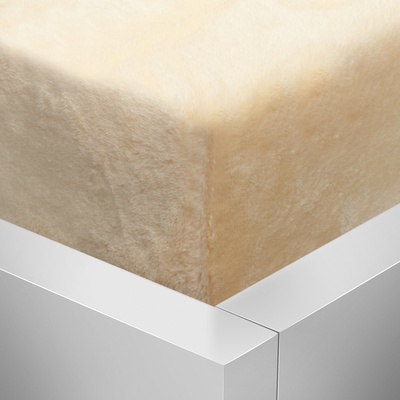 TOP oboustranné Mikroplyš prostěradlo deluxe Světle béžové 180x200