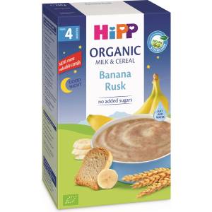Hipp Био млечна инстантна каша Hipp Лека нощ - Банан и сухар, 250 g (2961) - ozone