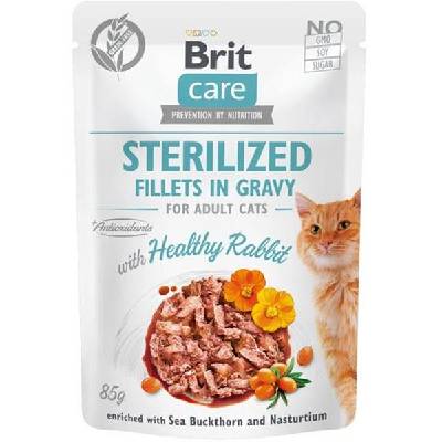 Brit Care cat Kapsička Sterilized Fillets in Gravy with Healthy Rabbit 24 x 85 g