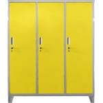 Carmen Метален шкаф Carmen CR-1604-3 JZ - сив / жълт (3580175_4) - tierradesign