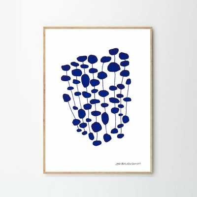 Moikka Plagát Blue Pearl Forest by Leise D. Abrahamsen 21x29,7 (A4)