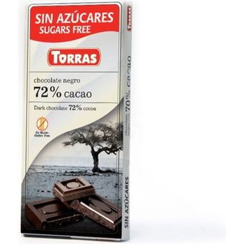 Torras Bezlepková čokoláda kakao 72% 75g