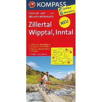 Kompass 2011 Zillertal Wipptal Inntal mapa 1:70 000