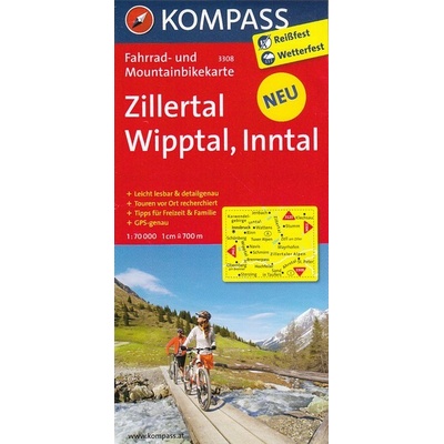 Kompass 2011 Zillertal Wipptal Inntal mapa 1:70 000