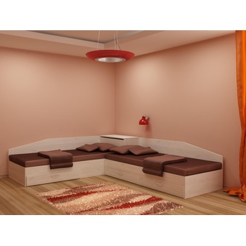 Image 1 of DST Ъглови легла с чекмеджета и матраци-dst 82/190, бял дъб