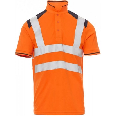 Payper GUARD+ FLUO Pánska dvojfarebná reflexná polokošeľa oranžová/navy blue XL