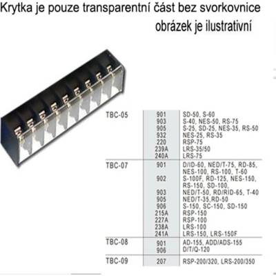 Mean Well TBC-09 Krytka pro svorkovnice RSP-200/32