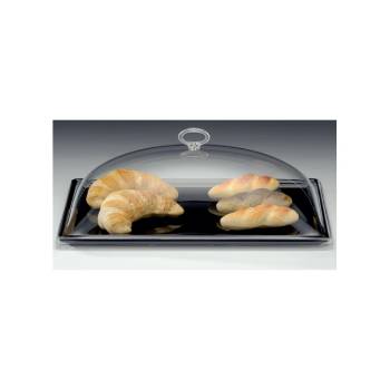 Image 1 of Alkan - Меламинов поднос правоъгълен с акрилен капак 18x35см. черен - комплект (ZCP 690-3)AN (0136469)