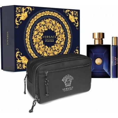 Versace Комплект за мъже Versace DYLAN BLUE - Eau de Toilette 100 мл + 10 мл + Несесер