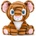Keel Toys Плюшена играчка Keel Toys Keeleco Adoptable World - Тигър, 25 cm (SE1218)