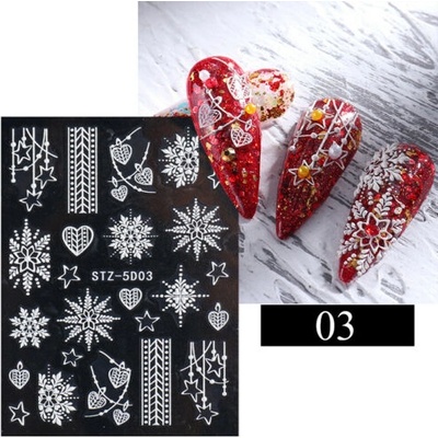 3d Лепенки - снежинки, модел 03 (dw5s03)