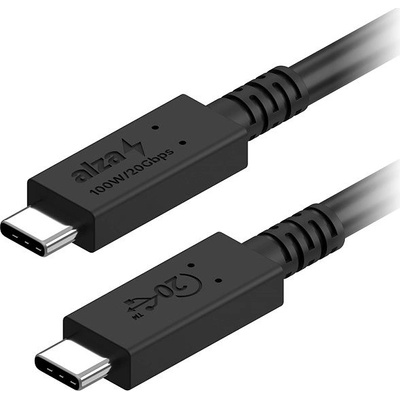 AlzaPower APW-CBTC4405B Core USB-C to USB-C USB4 100W, 0.5m, černý