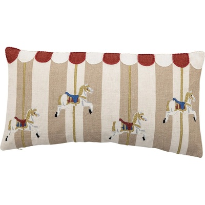 Bloomingville polštář Merry-go-round béžová 60x30