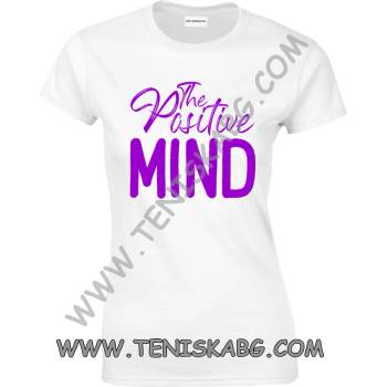 Image 1 of Fruit of the Loom Тениска с надпис - The Positive mind