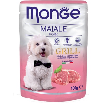 Monge GRILL Chunkies with Pork пауч за куче хапки на грил със свинско 100gr