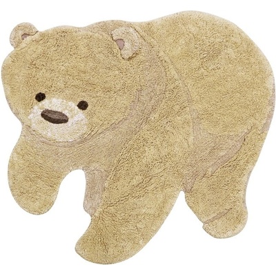 Lorena Canals Бежов ръчно изработен памучен детски килим подходящ за пране 120x122 cm Bear - Lorena Canals (C-AR-BEAR)