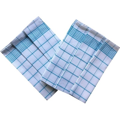 Sleep-well Utěrka Negativ Egyptská bavlna bílá/tyrkys 3 ks 50x70 cm balení 3 ks