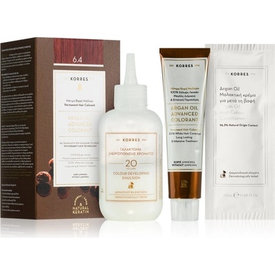 Korres Argan Oil permanentní barva na vlasy s arganovým olejem 6.4 Copper Dark Blonde 50 ml