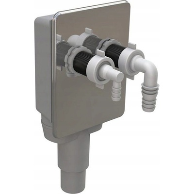 Bruckner Podomietkový sifón pre práčku a sušičku, 40/50mm, lestená nerez 168.345.0