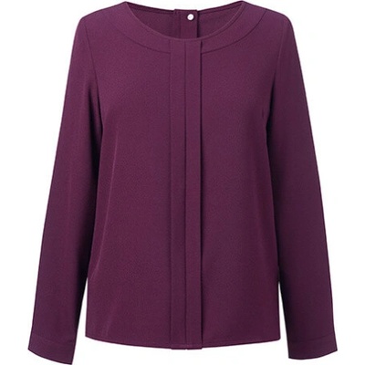 Brook Taverner dámska blúzka s dlhým rukávom BR802 Burgundy
