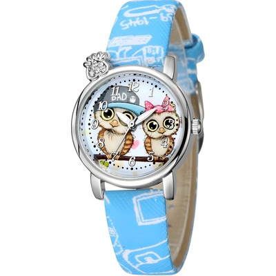 HARAHU Детски часовник Owl - Син 2 KP11304