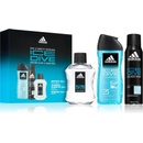 Kosmetické sady Adidas Ice Dive deodorant sklo 75 ml + sprchový gel 250 ml + deospray 150 ml dárková sada