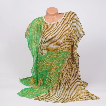 Image 1 of Туника за плаж в зелено и кафяво