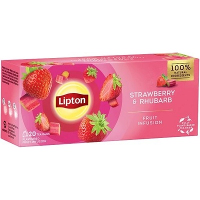 Lipton Strawberry with Rhubarb ovocný čaj 32 g 20 ks