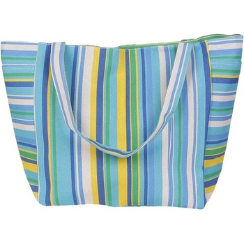 Плажна чанта с раиран десен в свежи цветове