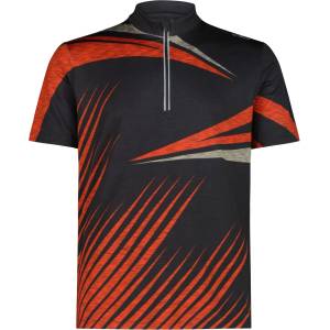 CMP Мъжка фланелка с къс ръкав за колоездене CMP Half Zip T-Shirt Cycling jersey - B. Blue / Petroleum - размер 50 (EU) (056-3987-0213)