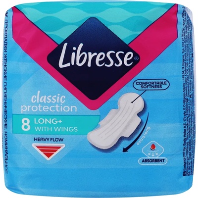 Libresse дамски превръзки classic protection Long , 8бр