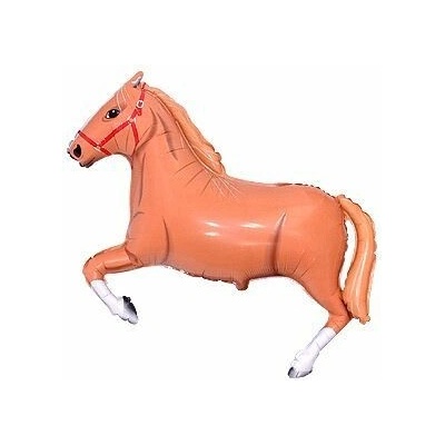 Balón foliový KŮN koník hnědý farma -107 cm FLEXMETAL 901625MD