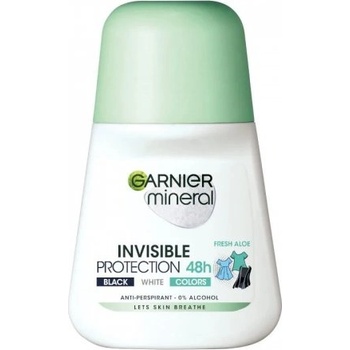 Image 1 of Garnier Mineral Deo Invisible Black White & Colors Clean Cotton - Рол-он дезодорант 50мл