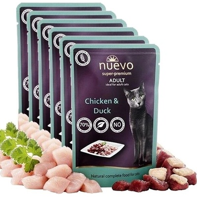 Nuevo cat Adult Chicken & Duck 6 x 85 g