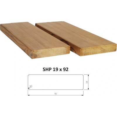 Hladké prkno, SHP 19x92 mm Objednat délku: 3000mm