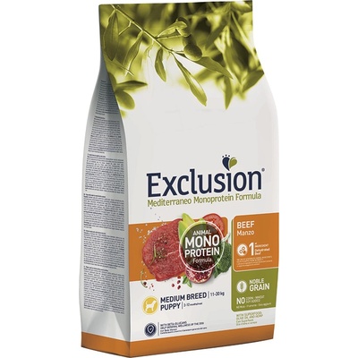 Exclusion Mediterraneo Puppy Medium Beef 12 kg