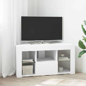 vidaXL Ъглов кабинет за LED телевизор 100 x 40 x 50 cm Бяло (889795)