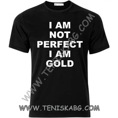 Fruit of the Loom Тениска - I`m not perfect, i`m gold