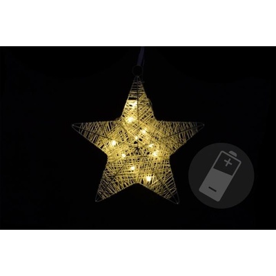 Nexos 28278 Vianočná dekorácia - vianočná hviezda - 25 cm, 10 LED diód