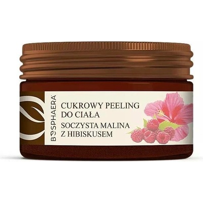 Bosphaera cukrový tělový peeling Šťavnatá malina s ibiškem, zpevňující a posilující 200 g