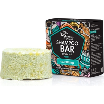 Macrovita Olive-Elia Shampoo Bar for Oily Hair Rosemary Tuhý šampón pre mastné vlasy s rozmarínom 80 g