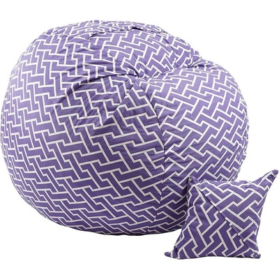 PUFRELAX Комплект Барбарон и декоративна възглавница 600л. King Size, Zippity Purple, Перящ се калъф, Пълнеж с микс от мемори пяна и дунапрен, Гама Premium (PUF-M-KP-PT-ZIP)