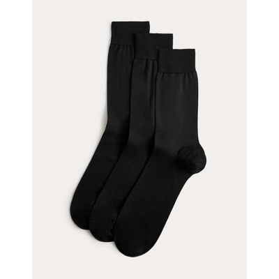 Marks & Spencer Чорапи от чист памук, 3 чифта в опаковка Marks & Spencer черно Marks & Spencer | Cheren | МЪЖЕ | 6-8.5
