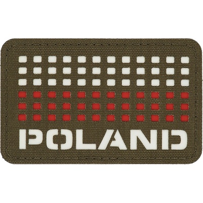 Nášivka M-Tac PL Flag Poland 5x8 - ranger green