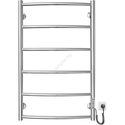 Mario Radiators Отопляема лира за баня CLASSIC 100W/230V 81x53 см неръждаем/лъскав хром дeсен (MR0007)