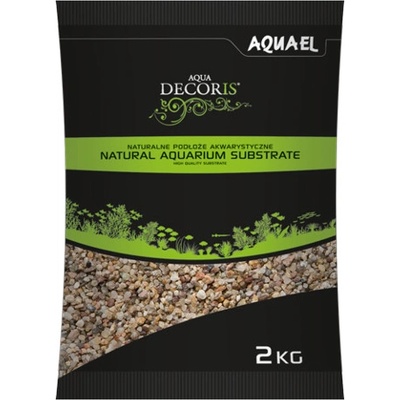 Aquael štrk prírodný viacfarebný 1,4-2 mm, 2 kg