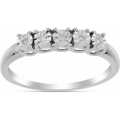 Nefertitis Prsten stříbrný s broušeným diamantem 017351 DIA