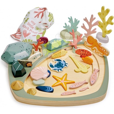 Tender Leaf Toys didaktická skládačka Mořský svět My Little Rock Pool 33 dílů v textilní tašce